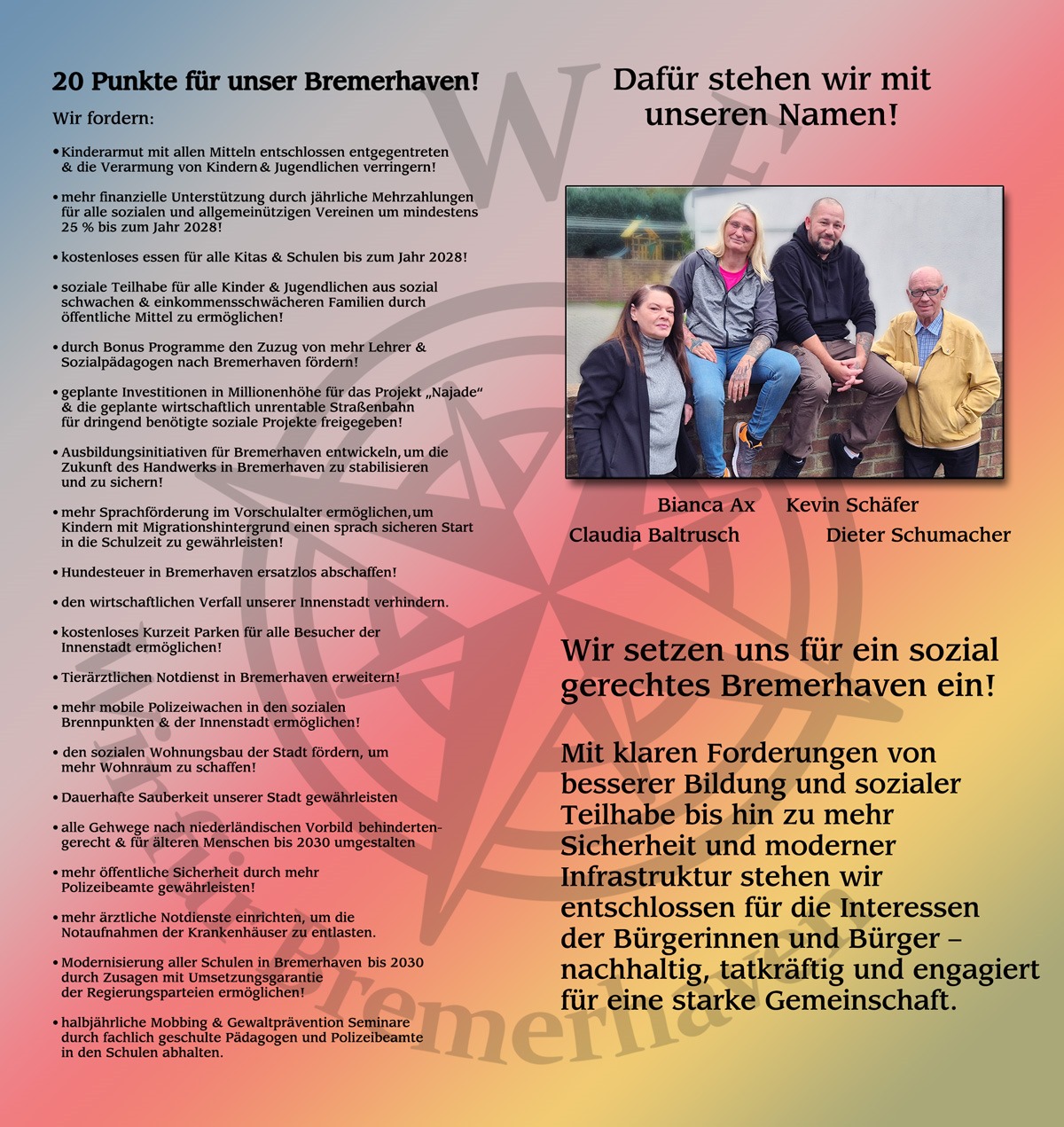 Gemeinsam für Bremerhaven: Herzliche Unterstützung für die WfB!