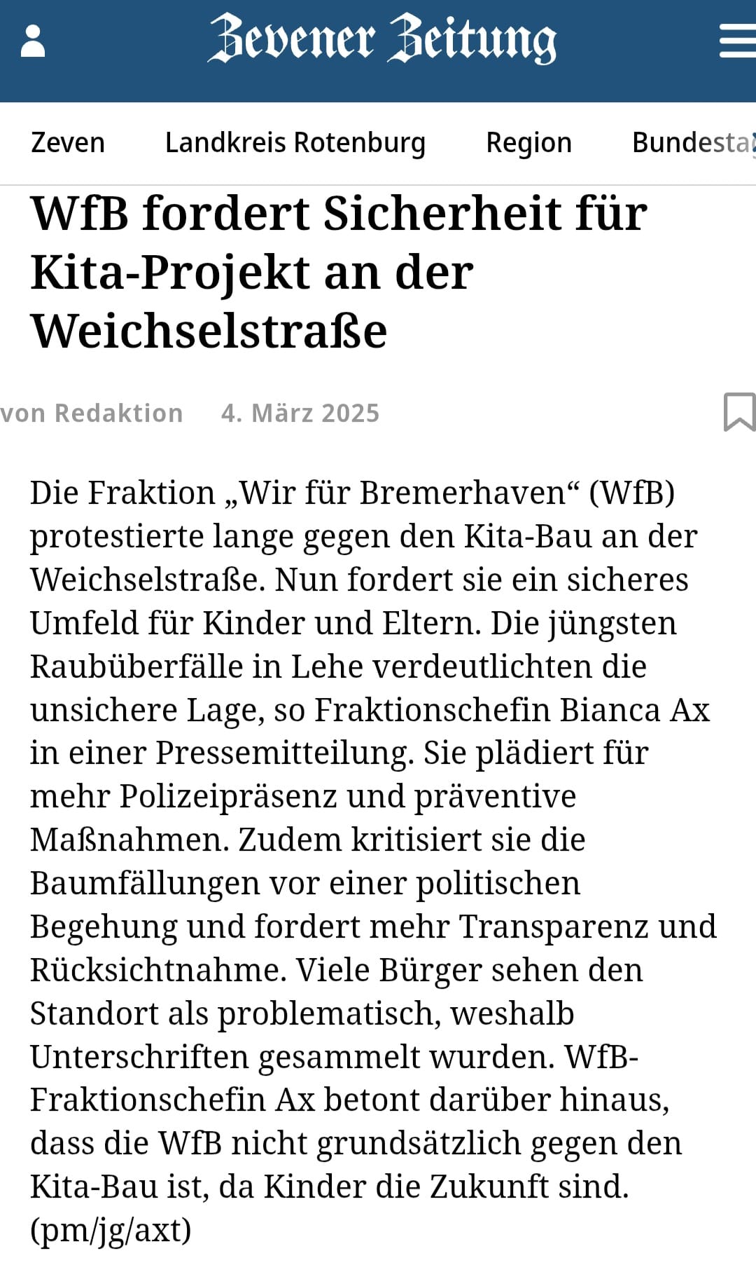 Kindergarten mitten im Rotlichtviertel? – WfB bleibt bei klarer Kritik!